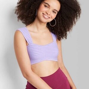 Wild Fable Lilac Ribbed Crop Top
